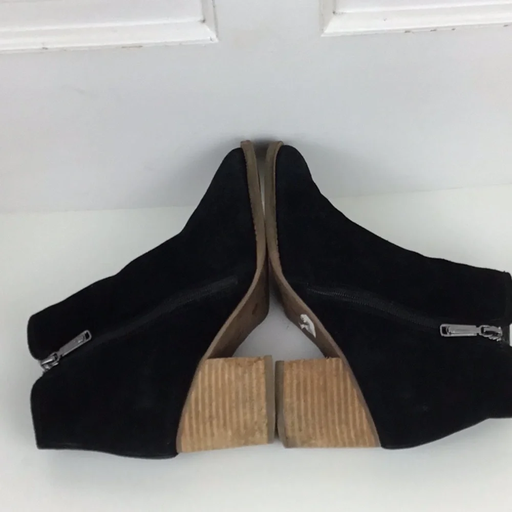 Blondo Suede Ankle Boots Block Heel Waterproof Chunky 9.5